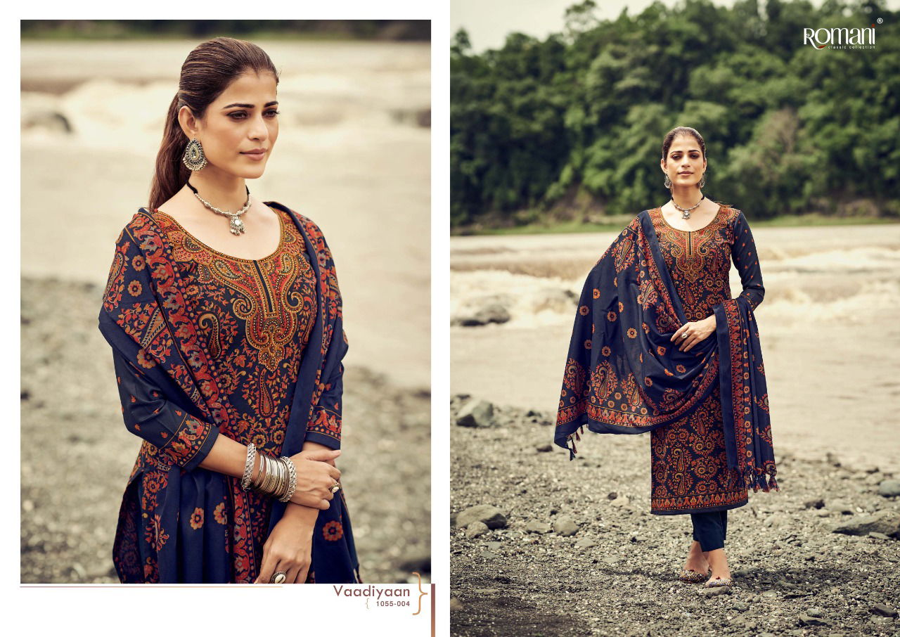 Romani Vaadiyaan Pashmina Casual Wear Wholesale Dress Material Collection